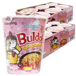 Samyang Hot Chicken Flavour Cup Ramen HALAL (CARBONARA 12 Cups)
