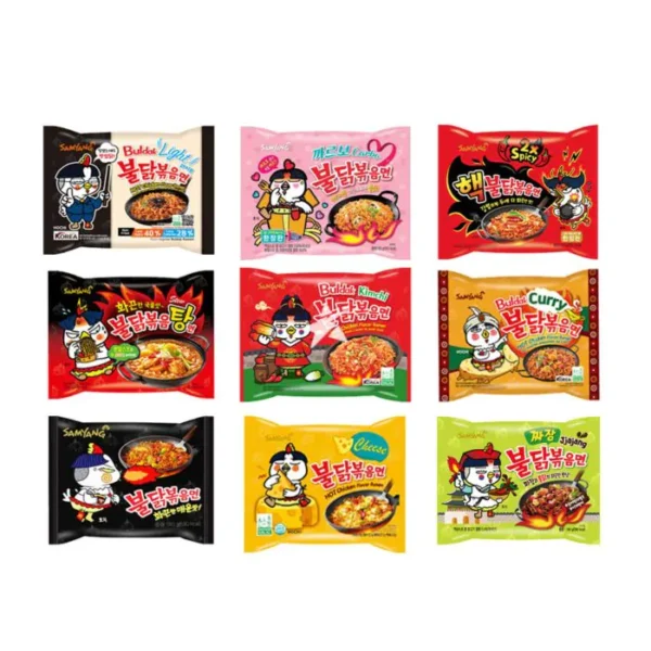 Samyang Buldak Hot Chicken Flavour Ramen - Assorted 10 Packs (Random 7 Flavours)