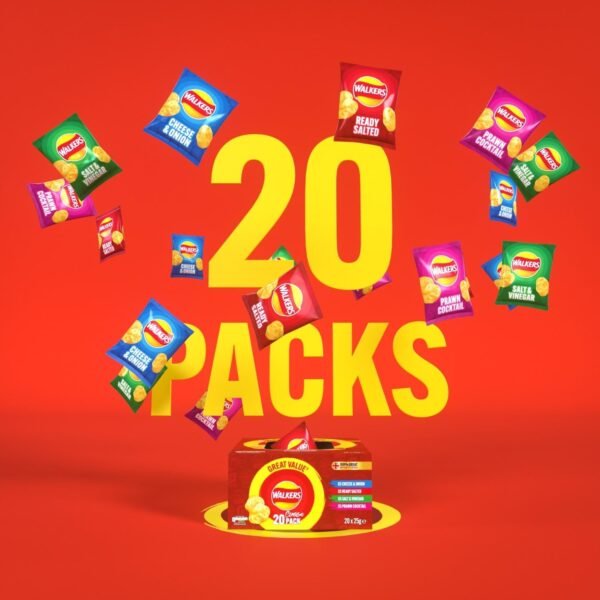 【Limited time offer】Walkers Classic Variety Multipack Crisps Box 20x25g (Pack of 4) - Image 8